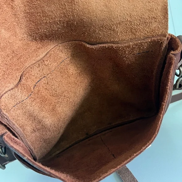 Lamb Leather Goods NEW Messenger Bison Leather Bag